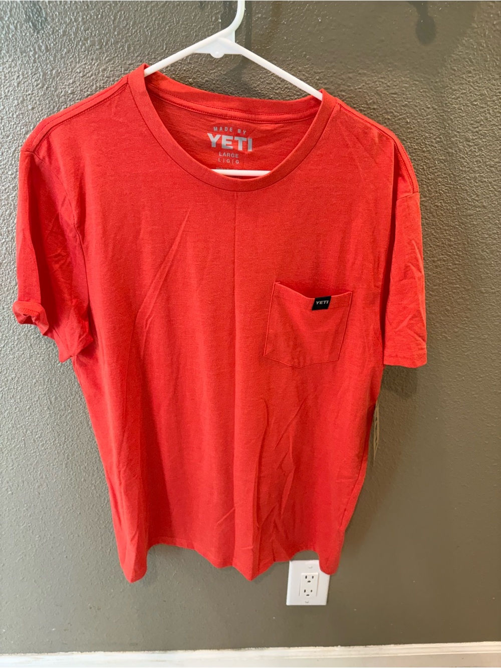 Yeti Red Short-Sleeve Pocket Tee - Crew Neck